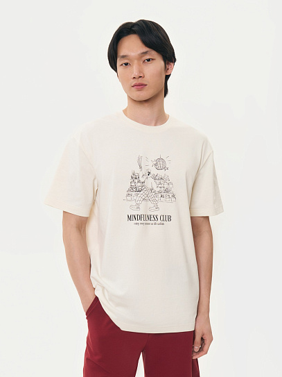 Футболка из хлопка с принтом