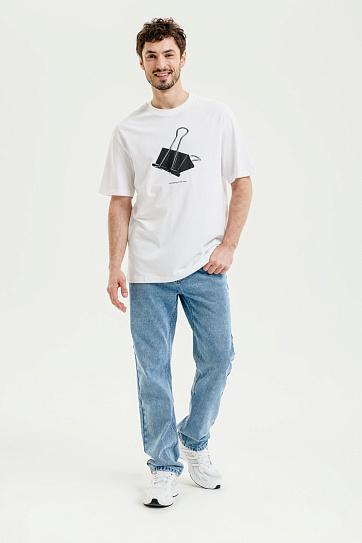 Футболка из хлопка с принтом