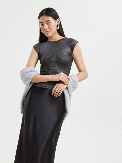 Топ из блестящей ткани