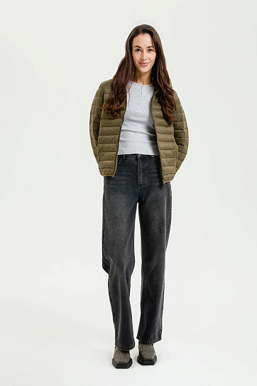 Тёплая стёганая куртка с капюшоном