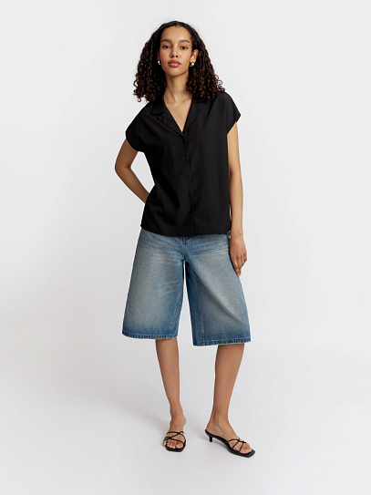 Брюки джинсовые короткие