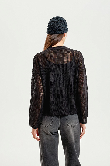 Ажурный вязаный джемпер