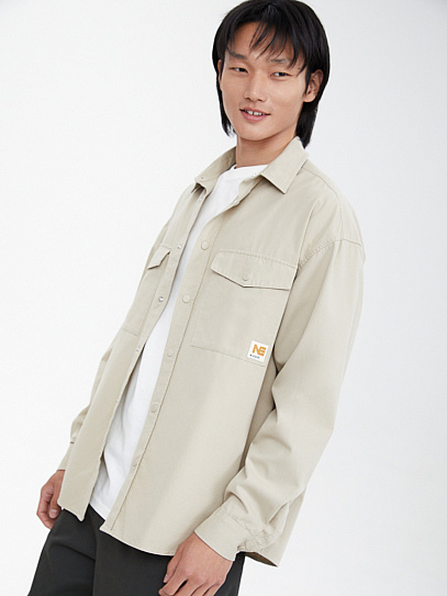 Куртка-рубашка из хлопка с карманами