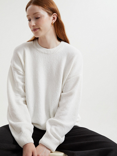 Вязаный бархатистый джемпер