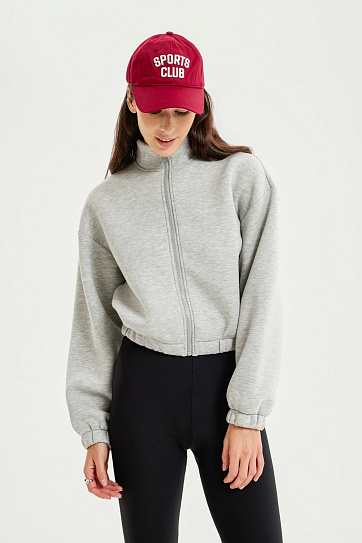 Бейсболка из хлопка с полукруглым козырьком