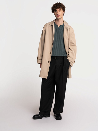 Брюки силуэта Comfort со стрелками и поясом