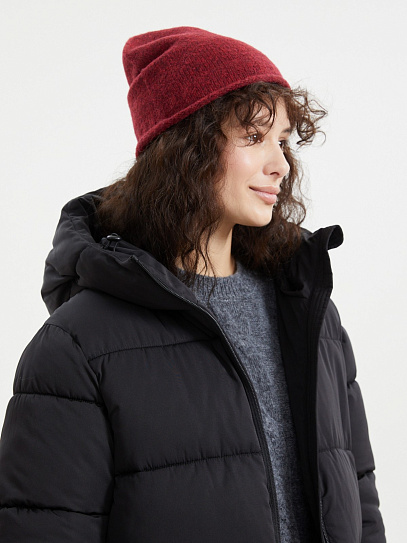 Вязаная шапка-бини без отворота