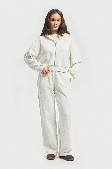 Укороченная толстовка оверсайз на молнии