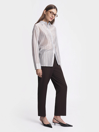 Офисные брюки Slim на резинке со стрелками