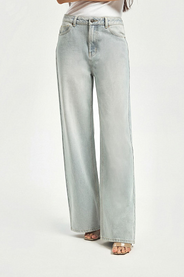 Джинсы силуэта Wide со средней посадкой