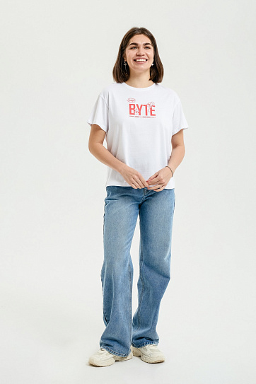 Футболка из хлопка с принтом