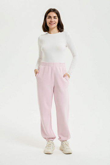 Утеплённые брюки-джоггеры на резинке