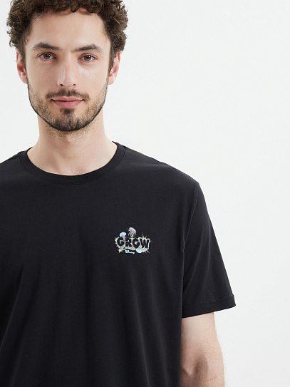 Укороченная рубашка в полоску с карманом