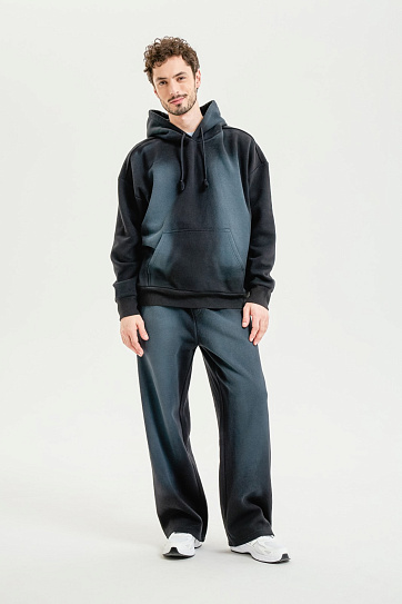 Трикотажный худи оверсайз с начёсом