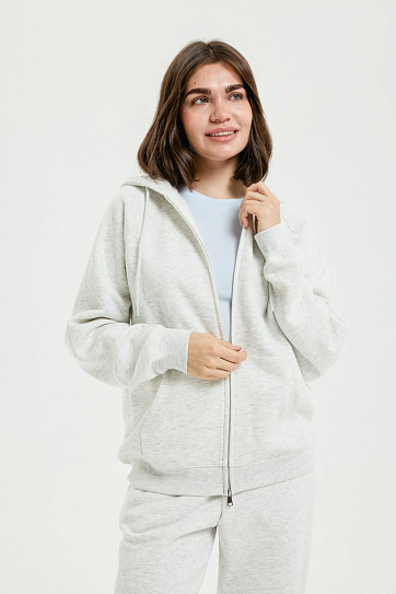 Утеплённая толстовка на молнии с начёсом