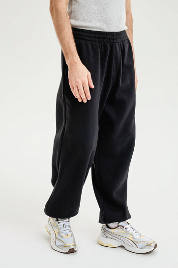 Утеплённые брюки-джоггеры с начёсом