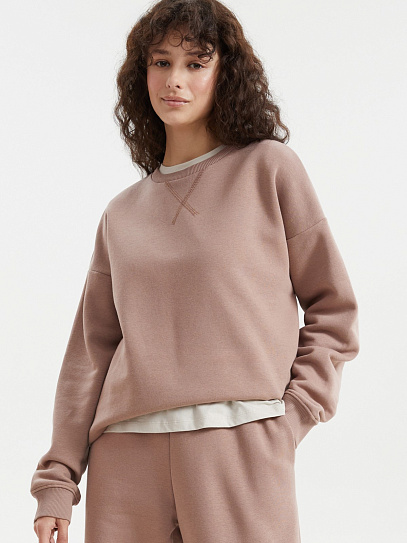 Однотонный трикотажный свитшот