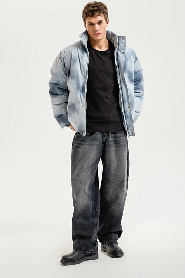 Тёплая куртка с воротником-стойкой