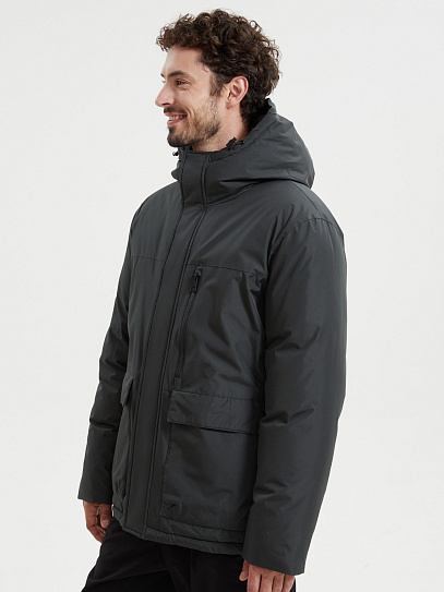 Утеплённый худи с начёсом и капюшоном