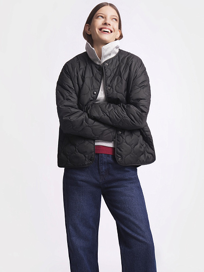 Утеплённая стёганая куртка на синтепоне