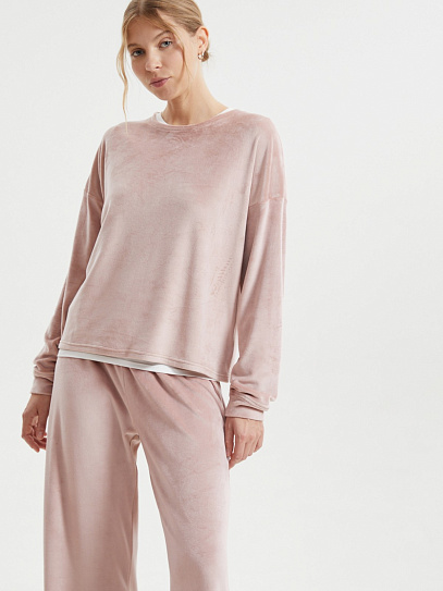 Джемпер-свитшот из велюра