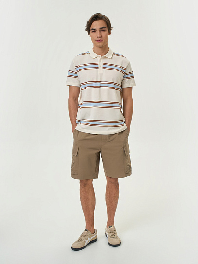 Шорты на резинке с карманами карго