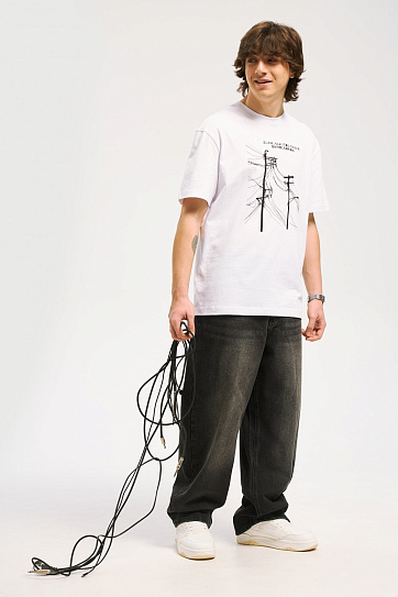 Футболка из хлопка с принтом